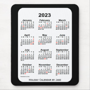 2023 2023 2010 20Tone Black Calendar van Janz Muismat