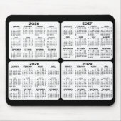 2023 2024 2025 2026 Agenda 4 jaar zwart wit Muismat (Voorkant)