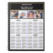 2023 2024 2025 2026 Agenda Aangepaste foto Modern Notitieboek (Voorkant)