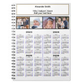 2023 2024 2025 2026 Agenda Aangepaste foto Modern  Notitieboek (Voorkant)