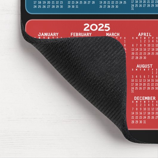 2023 2024 2025 2026 Kalender 4 jaar primaire kleur Muismat (Hoek)
