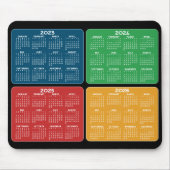 2023 2024 2025 2026 Kalender 4 jaar primaire kleur Muismat (Voorkant)