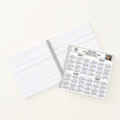 2023 2024 2025 2026 Kalender Modern Aangepaste fot Notitieboek (Binnen)