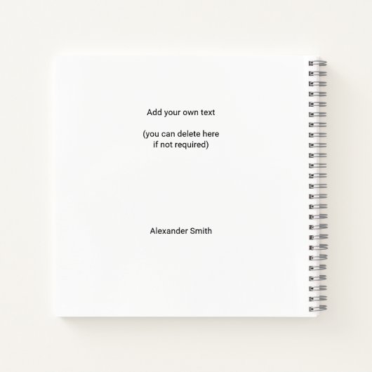 2023 2024 2025 2026 Kalender Modern Aangepaste fot Notitieboek (Achterkant)