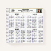 2023 2024 2025 2026 Kalender Modern Aangepaste fot Notitieboek (Voorkant)