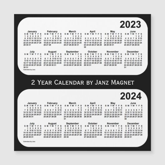 2023-2024 2 jaar zwart-wit agenda van Janz (Voorkant)