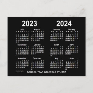 2023-2024 Agenda van de Neon White School, opgeste Briefkaart