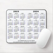 2023 - 2024 Calendar Minimalist Custom Muismat (Met muis)