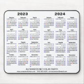 2023 - 2024 Calendar Minimalist Custom Muismat (Voorkant)