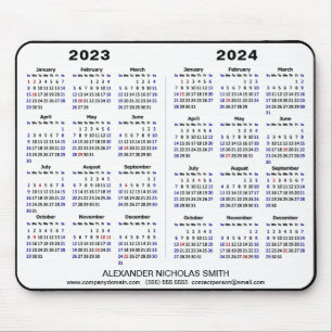 2023 - 2024 Calendar Minimalist Custom Muismat