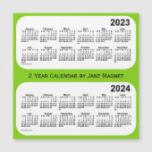 2023-2024 Geel groen 2 jaar agenda van Janz (Voorkant)