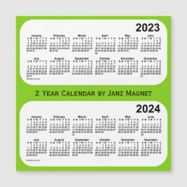 2023-2024 Geel groen 2 jaar agenda van Janz