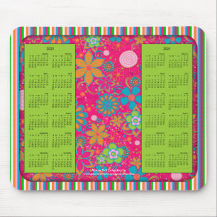 2023-2024 Kalender Mousepad, Grandmas Garden Green Muismat