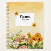 2023-2024 maandelijkse weekplanner met bloem planner (Voorkant)