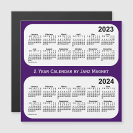 2023-2024 Paars 2 jaar agenda van Janz Magnet