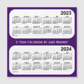 2023-2024 Paars 2 jaar agenda van Janz Magnet (Voorkant)