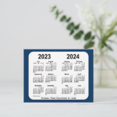 2023-2024 Politiebox Blauwe schoolagenda van Janz Briefkaart (Staand voorkant)