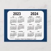 2023-2024 Politiebox Blauwe schoolagenda van Janz Briefkaart (Voorkant)