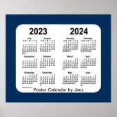 2023-2024 Politiebox Blauwe schoolagenda van Janz Poster (Voorkant)