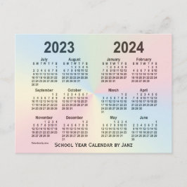2023-2024 Rainbow Cloud School Agenda van Janz Briefkaart