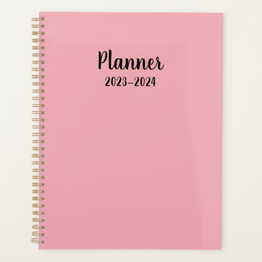 2023-2024 roze Maandelijkse/Weekplanner Planner (Voorkant)