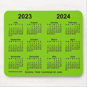 2023-2024 Schooljaar Goudgroene agenda van Janz Muismat