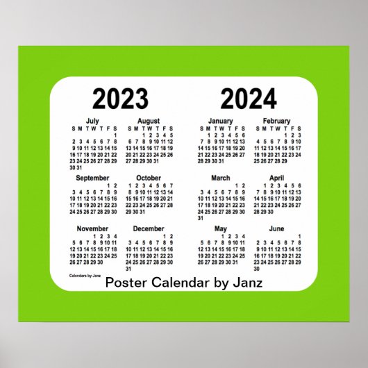 2023-2024 Schoolkalender van Janz Poster (Voorkant)