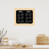 2023-2024 Schoolkalender Wheat Neon door Janz Poster (Keuken)