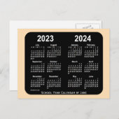 2023-2024 Schoolkalender Wheat Neon Mini door Janz Briefkaart (Voorkant / Achterkant)