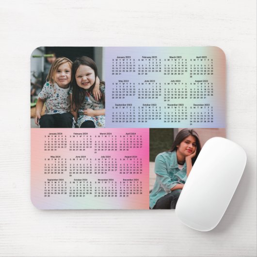 2023 - 2024 SUNDAY Photo Collage Calendar Muismat (Met muis)