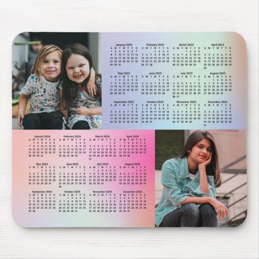 2023 - 2024 SUNDAY Photo Collage Calendar Muismat (Voorkant)