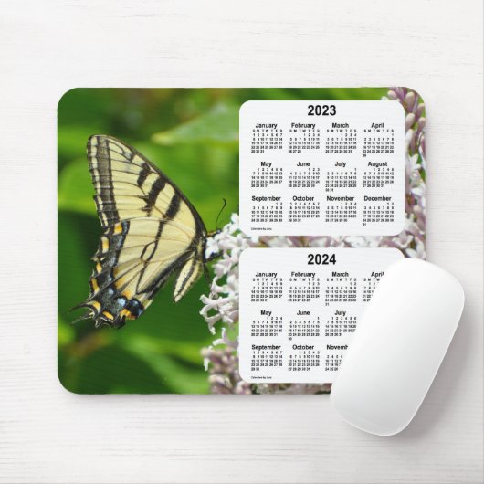 2023-2024 Swallowtail Butterfly Agenda van Janz Muismat (Met muis)