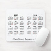 2023-2024 White 2 Year Holiday Calendar door Janz Muismat (Met muis)