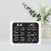 2023-2024 White Neon School Calendar van Janz Briefkaart (Staand voorkant)