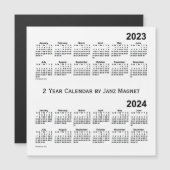 2023-2024 Witte kalender van 2 jaar door Janz Magn (Voorkant / Achterkant)