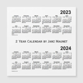 2023-2024 Witte kalender van 2 jaar door Janz Magn