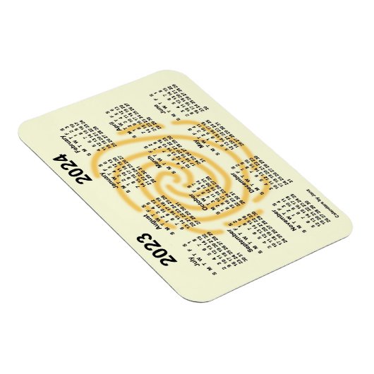 2023-2024 Zonnedagen Schoolkalender van Janz 4x3 Magneet (Rechterzijde)