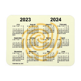 2023-2024 Zonnedagen Schoolkalender van Janz 4x3 Magneet