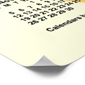 2023-2024 Zonnige Dagen Schooljaar Kalender van Ja Poster (Hoek)