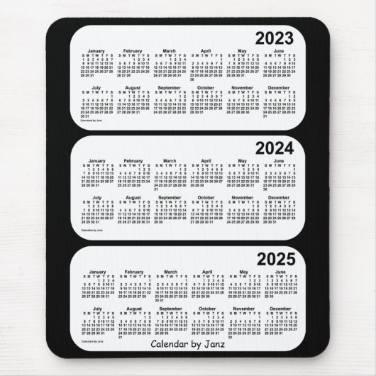 2023-2025 Agenda zwart-wit 3 jaar door Janz Muismat (Voorkant)