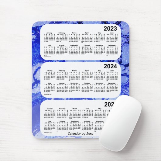 2023-2025 Blue Galaxy 3 Year Agenda van Janz Muismat (Met muis)