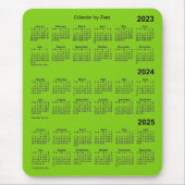 2023-2025 Geel groen 3 jaar agenda van Janz Mou Muismat (Voorkant)