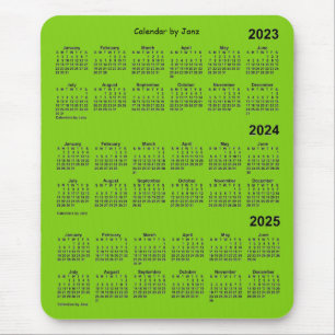 2023-2025 Geel groen 3 jaar agenda van Janz Mou Muismat