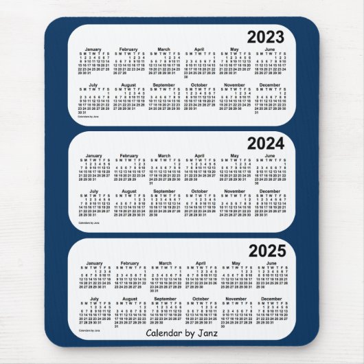 2023-2025 Politiedoos Blauw 3 jaar Agenda van Janz Muismat (Voorkant)