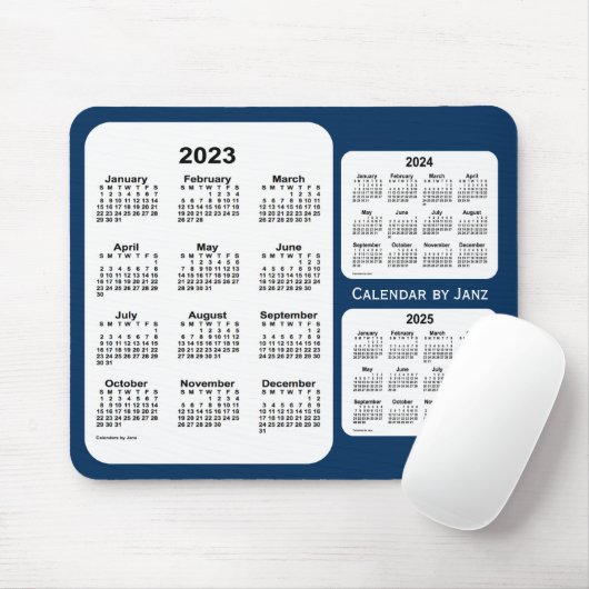 2023-2025 Politiedoos Blauw 3 jaar Agenda van Janz Muismat (Met muis)