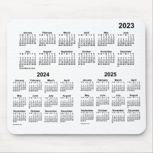 2023-2025 White 3 Year Agenda van de Muismat Janz