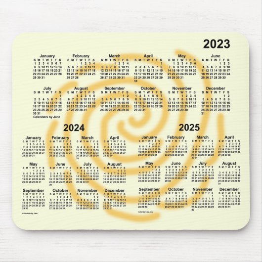 2023-2025 Zondag 3 jaar Agenda van Janz Muismat (Voorkant)
