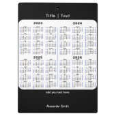 2023-2026 Aangepaste kalenderreeks 18 Foto-collage Klembord (Achterkant)