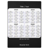 2023-2026 Aangepaste kalenderreeks 4 Foto modern Klembord (Achterkant)