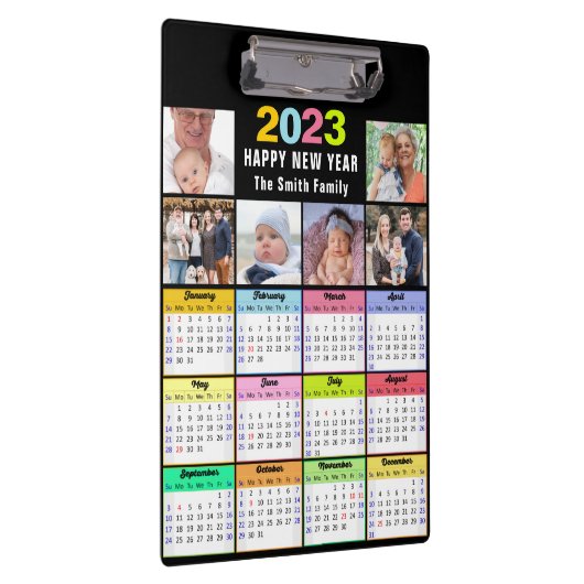 2023-2026 Aangepaste kalenderreeks 6 Foto modern Klembord (Rechts)